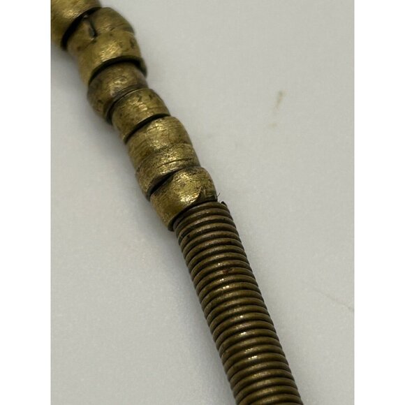 Ethnic Tribal Necklace with Bloodstone Jasper Pendant Brass Setting and Beads - Picture 14 of 15